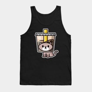 Bubble Tea Cat Tank Top